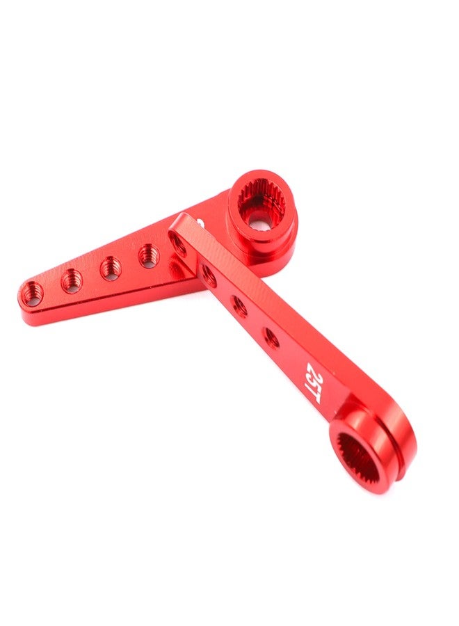 Raflot 6PCS 25T Servo Horn 37mm Aluminum Alloy 25 Teeth Extension Steering Arm Server Compatible with Futaba Savox Power HD HSP MG995 MG996 Servos for RC Car Truck (Red) - Image 5